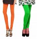 Cotton Orange and Light Green Color Leggings Combo @ 31% OFF Rs 407.00 Only FREE Shipping + Extra Discount - Stylish legging, Buy Stylish legging Online, simple legging, Combo Deal, Buy Combo Deal,  online Sabse Sasta in India - Leggings for Women - 7292/20160318