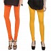 Cotton Orange and Yellow Color Leggings Combo @ 31% OFF Rs 407.00 Only FREE Shipping + Extra Discount - Stylish legging, Buy Stylish legging Online, simple legging, Combo Deal, Buy Combo Deal,  online Sabse Sasta in India - Combo Offer for Women - 7293/20160318