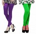 Cotton Purple and Light Green Color Leggings Combo @ 31% OFF Rs 407.00 Only FREE Shipping + Extra Discount - Stylish legging, Buy Stylish legging Online, simple legging, Combo Deal, Buy Combo Deal,  online Sabse Sasta in India - Leggings for Women - 7297/20160318