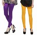 Cotton Purple and Yellow Color Leggings Combo @ 31% OFF Rs 407.00 Only FREE Shipping + Extra Discount - Stylish legging, Buy Stylish legging Online, simple legging, Combo Deal, Buy Combo Deal,  online Sabse Sasta in India - Leggings for Women - 7298/20160318