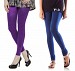 Cotton Purple and Blue Color Leggings Combo @ 31% OFF Rs 407.00 Only FREE Shipping + Extra Discount - Stylish legging, Buy Stylish legging Online, simple legging, Combo Deal, Buy Combo Deal,  online Sabse Sasta in India - Leggings for Women - 7299/20160318