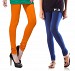 Cotton Dark Orange and Blue Color Leggings Combo @ 31% OFF Rs 407.00 Only FREE Shipping + Extra Discount - Stylish legging, Buy Stylish legging Online, simple legging, Combo Deal, Buy Combo Deal,  online Sabse Sasta in India - Leggings for Women - 7303/20160318