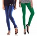 Cotton Dark Green and Blue Color Leggings Combo @ 31% OFF Rs 407.00 Only FREE Shipping + Extra Discount - Stylish legging, Buy Stylish legging Online, simple legging, Combo Deal, Buy Combo Deal,  online Sabse Sasta in India - Leggings for Women - 7306/20160318