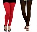 Cotton Red and Dark Brown Color Leggings Combo @ 31% OFF Rs 407.00 Only FREE Shipping + Extra Discount -  online Sabse Sasta in India - Leggings for Women - 7061/20160318