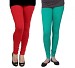 Cotton Red and Rama Green Color Leggings Combo @ 31% OFF Rs 407.00 Only FREE Shipping + Extra Discount -  online Sabse Sasta in India - Leggings for Women - 7063/20160318