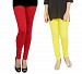 Cotton Red and Light Yellow Color Leggings Combo @ 31% OFF Rs 407.00 Only FREE Shipping + Extra Discount -  online Sabse Sasta in India - Leggings for Women - 7069/20160318