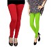 Cotton Red and Parrot Green Color Leggings Combo @ 31% OFF Rs 407.00 Only FREE Shipping + Extra Discount -  online Sabse Sasta in India - Leggings for Women - 7070/20160318