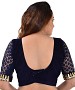Women Velvet Embroidered Mirror Work Blue Blouse @ 49% OFF Rs 246.00 Only FREE Shipping + Extra Discount - scoop neck blouse, Buy scoop neck blouse Online, velvet blouse, designer blouse, Buy designer blouse,  online Sabse Sasta in India - Designer Blouse for Women - 9153/20160506