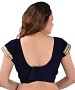 Women Velvet Embroidered Mirror Work Blue Blouse @ 49% OFF Rs 246.00 Only FREE Shipping + Extra Discount - v neck blouse, Buy v neck blouse Online, velvet blouse, designer blouse, Buy designer blouse,  online Sabse Sasta in India - Designer Blouse for Women - 9155/20160506
