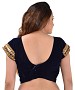 Women Velvet Embroidered Mirror Work Blue Blouse @ 49% OFF Rs 246.00 Only FREE Shipping + Extra Discount - boat nack blouse, Buy boat nack blouse Online, velvet blouse, designer blouse, Buy designer blouse,  online Sabse Sasta in India - Designer Blouse for Women - 9156/20160506