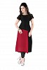 Black And Maroon Straight Plain Faux Georgette Kurti @ 31% OFF Rs 864.00 Only FREE Shipping + Extra Discount - Georgette kurti, Buy Georgette kurti Online, Stitched, Designer Kurti For womens, Buy Designer Kurti For womens,  online Sabse Sasta in India - Kurtas & Kurtis for Women - 6643/20160227