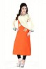 Orange And Beige Straight Embroidered Faux Georgette Kurti @ 31% OFF Rs 864.00 Only FREE Shipping + Extra Discount - Georgette kurti, Buy Georgette kurti Online, Stitched, Designer Kurti For womens, Buy Designer Kurti For womens,  online Sabse Sasta in India - Kurtas & Kurtis for Women - 6645/20160227