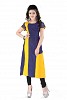 Blue And Yellow Straight Plain Faux Georgette Kurti @ 31% OFF Rs 864.00 Only FREE Shipping + Extra Discount - Georgette kurti, Buy Georgette kurti Online, Stitched, Designer Kurti For womens, Buy Designer Kurti For womens,  online Sabse Sasta in India - Kurtas & Kurtis for Women - 6647/20160227
