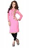 Embroidered Pink Partywear Designer Kurti @ 38% OFF Rs 513.00 Only FREE Shipping + Extra Discount - Georgette kurti, Buy Georgette kurti Online, stitched Kurti, Designer Kurti For womens, Buy Designer Kurti For womens,  online Sabse Sasta in India - Kurtas & Kurtis for Women - 5906/20160111