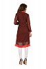 Embroidered Maroon Casual Designer Kurti @ 31% OFF Rs 569.00 Only FREE Shipping + Extra Discount - Georgette kurti, Buy Georgette kurti Online, stitched Kurti, Designer Kurti For womens, Buy Designer Kurti For womens,  online Sabse Sasta in India - Kurtas & Kurtis for Women - 5907/20160111