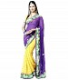 Yellow and Blue Chiffon Embroidered saree @ 33% OFF Rs 841.00 Only FREE Shipping + Extra Discount - Chiffon Saree, Buy Chiffon Saree Online, Partywear Saree, Embroidered Saree, Buy Embroidered Saree,  online Sabse Sasta in India - Sarees for Women - 5637/20151223