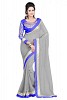 Embroidered Grey Chiffon Saree @ 31% OFF Rs 518.00 Only FREE Shipping + Extra Discount - Chiffon Saree, Buy Chiffon Saree Online, Partywear Saree, Embroidered Saree, Buy Embroidered Saree,  online Sabse Sasta in India - Sarees for Women - 5644/20151223