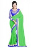 Embroidered Parrot color Chiffon saree @ 31% OFF Rs 518.00 Only FREE Shipping + Extra Discount - Chiffon Saree, Buy Chiffon Saree Online, Partywear Saree, Designer Saree, Buy Designer Saree,  online Sabse Sasta in India - Sarees for Women - 5647/20151223