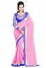 Embroidered Chiffon Pink saree @ 31% OFF Rs 518.00 Only FREE Shipping + Extra Discount - Chiffon Saree, Buy Chiffon Saree Online, Partywear Saree, Designer Saree, Buy Designer Saree,  online Sabse Sasta in India - Sarees for Women - 5648/20151223
