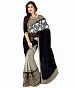 Embroidered Georgette and Net Black saree @ 40% OFF Rs 965.00 Only FREE Shipping + Extra Discount - partywear Saree, Buy partywear Saree Online, Georgette and Net Saree, Embroidered Saree, Buy Embroidered Saree,  online Sabse Sasta in India - Sarees for Women - 5638/20151223