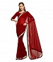 Plain Lace work Maroon Georgette saree @ 31% OFF Rs 494.00 Only FREE Shipping + Extra Discount - Georgette Saree, Buy Georgette Saree Online, Plain Lace work, Casual Saree, Buy Casual Saree,  online Sabse Sasta in India - Sarees for Women - 5660/20151223