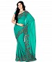 Embroidered Fashion Chiffon Green saree @ 39% OFF Rs 569.00 Only FREE Shipping + Extra Discount - Chiffon Saree, Buy Chiffon Saree Online, Fashionable Saree, Embroidered Saree, Buy Embroidered Saree,  online Sabse Sasta in India - Sarees for Women - 5705/20151223