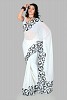 Embroidered Fashion Chiffon White saree @ 39% OFF Rs 569.00 Only FREE Shipping + Extra Discount - Chiffon Saree, Buy Chiffon Saree Online, Fashionable Saree, Embroidered Saree, Buy Embroidered Saree,  online Sabse Sasta in India - Sarees for Women - 5706/20151223