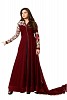 Designer Maroon Pure Georgette Gown type salwar suit- salwar suits for women, Buy salwar suits for women Online, tops, dress materials for women, Buy dress materials for women,  online Sabse Sasta in India - Gown for Women - 10644/20160629