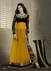 Latest Black and yellow Designer Velvet and net Anarkali Suits @ 31% OFF Rs 1113.00 Only FREE Shipping + Extra Discount - Georgette Suits, Buy Georgette Suits Online, Anarkali Salwar Suit, Semi Stiched Suit, Buy Semi Stiched Suit,  online Sabse Sasta in India - Semi Stitched Anarkali Style Suits for Women - 8525/20160407