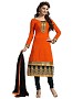 SUMMER DESIGNER  ORANGE SUIT @ 50% OFF Rs 458.00 Only FREE Shipping + Extra Discount -  online Sabse Sasta in India - Salwar Suit for Women - 10106/20160528
