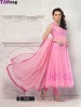 Thankar Fashionable Pink Designer Anarkali Suits @ 31% OFF Rs 864.00 Only FREE Shipping + Extra Discount - Net & Brasso, Buy Net & Brasso Online, Semi-stitched, Anarkali suit, Buy Anarkali suit,  online Sabse Sasta in India - Semi Stitched Anarkali Style Suits for Women - 3155/20150925