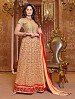 Thankar New Attractive Designer Georgette Cream Anarkali Suit @ 31% OFF Rs 2162.00 Only FREE Shipping + Extra Discount - Georgette, Buy Georgette Online, Semi-stitched, Anarkali suit, Buy Anarkali suit,  online Sabse Sasta in India - Semi Stitched Anarkali Style Suits for Women - 3172/20150925