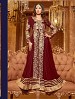 Thankar New Attractive Sangeeta Ghosh Maroon Anarkali Suit @ 35% OFF Rs 1112.00 Only FREE Shipping + Extra Discount - Net, Buy Net Online, Semi-stitched, Anarkali suit, Buy Anarkali suit,  online Sabse Sasta in India -  for  - 3177/20150925