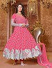 Thankar New Attractive Designer Georgette Peach Anarkali Suit @ 39% OFF Rs 1050.00 Only FREE Shipping + Extra Discount - Georgette, Buy Georgette Online, Semi-stitched, Anarkali suit, Buy Anarkali suit,  online Sabse Sasta in India -  for  - 3184/20150925