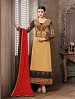 Thankar New Attractive Designer Straight Cream Anarkali Suit @ 31% OFF Rs 4325.00 Only FREE Shipping + Extra Discount - Georgette, Buy Georgette Online, Semi-stitched, Straight suit, Buy Straight suit,  online Sabse Sasta in India - Semi Stitched Anarkali Style Suits for Women - 3204/20150925