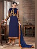 Thankar New Attractive Designer Straight Blue Anarkali Suit @ 31% OFF Rs 4325.00 Only FREE Shipping + Extra Discount - Georgette, Buy Georgette Online, Semi-stitched, Straight suit, Buy Straight suit,  online Sabse Sasta in India - Semi Stitched Anarkali Style Suits for Women - 3210/20150925