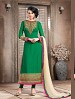 Thankar New Attractive Designer Straight Green And Cream Anarkali Suit @ 31% OFF Rs 4325.00 Only FREE Shipping + Extra Discount - Georgette, Buy Georgette Online, Semi-stitched, Straight suit, Buy Straight suit,  online Sabse Sasta in India -  for  - 3212/20150925