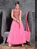 THANKAR FABULOUS LATEST DESIGNER PINK ANARKALI SUITS @ 53% OFF Rs 1359.00 Only FREE Shipping + Extra Discount - Net ,Georgette, Buy Net ,Georgette Online, Semi-stitched, Anarkali suit, Buy Anarkali suit,  online Sabse Sasta in India - Semi Stitched Anarkali Style Suits for Women - 3328/20150925