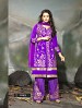 THANKAR LATEST EMBROIDERED DESIGNER PURPLE STRAIGHT SUIT @ 31% OFF Rs 1977.00 Only FREE Shipping + Extra Discount - Georgette, Buy Georgette Online, Semi-stitched, palazzo Style Suit, Buy palazzo Style Suit,  online Sabse Sasta in India - Semi Stitched Anarkali Style Suits for Women - 3347/20150925
