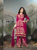 THANKAR LATEST EMBROIDERED DESIGNER DARK PINK STRAIGHT SUIT @ 31% OFF Rs 1977.00 Only FREE Shipping + Extra Discount - Georgette, Buy Georgette Online, Semi-stitched, palazzo Style Suit, Buy palazzo Style Suit,  online Sabse Sasta in India - Semi Stitched Anarkali Style Suits for Women - 3348/20150925
