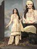 THANKAR LATEST EMBROIDERED DESIGNER CREAM STRAIGHT SUIT @ 31% OFF Rs 1977.00 Only FREE Shipping + Extra Discount - Georgette, Buy Georgette Online, Semi-stitched, palazzo Style Suit, Buy palazzo Style Suit,  online Sabse Sasta in India - Semi Stitched Anarkali Style Suits for Women - 3353/20150925