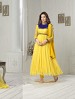 THANKAR FABULOUS LATEST DESIGNER YELLOW ANARKALI SUITS @ 27% OFF Rs 1050.00 Only FREE Shipping + Extra Discount - SILKY NET, Buy SILKY NET Online, Semi-stitched, Anarkali suit, Buy Anarkali suit,  online Sabse Sasta in India -  for  - 3358/20150925