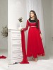 THANKAR FABULOUS LATEST DESIGNER RED ANARKALI SUITS @ 27% OFF Rs 1050.00 Only FREE Shipping + Extra Discount - SILKY NET, Buy SILKY NET Online, Semi-stitched, Anarkali suit, Buy Anarkali suit,  online Sabse Sasta in India - Semi Stitched Anarkali Style Suits for Women - 3360/20150925