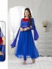 THANKAR FABULOUS LATEST DESIGNER BLUE ANARKALI SUITS @ 27% OFF Rs 1050.00 Only FREE Shipping + Extra Discount - SILKY NET, Buy SILKY NET Online, Semi-stitched, Anarkali suit, Buy Anarkali suit,  online Sabse Sasta in India -  for  - 3361/20150925
