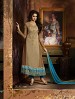 THANKAR FABULOUS LATEST DESIGNER CREAM AND SKY ANARKALI SUITS @ 31% OFF Rs 2966.00 Only FREE Shipping + Extra Discount - Suit, Buy Suit Online, Semi Stitched, Georgette, Buy Georgette,  online Sabse Sasta in India - Semi Stitched Anarkali Style Suits for Women - 3372/20150925