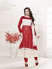 THANKAR HEAVY FLOOR LENGTH RED AND WHITE ANARKALI SUIT @ 44% OFF Rs 1606.00 Only FREE Shipping + Extra Discount - Suit, Buy Suit Online, Semi Stitched, Georgette, Buy Georgette,  online Sabse Sasta in India - Semi Stitched Anarkali Style Suits for Women - 3380/20150925