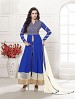 THANKAR HEAVY FLOOR LENGTH BLUE AND WHITE ANARKALI SUIT @ 44% OFF Rs 1606.00 Only FREE Shipping + Extra Discount - Suit, Buy Suit Online, Semi Stitched, Georgette, Buy Georgette,  online Sabse Sasta in India -  for  - 3381/20150925