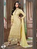 THANKAR LATEST EMBROIDERED DESIGNER CREAM STRAIGHT SUITS @ 44% OFF Rs 1606.00 Only FREE Shipping + Extra Discount - Suit, Buy Suit Online, Semi Stitched, Net, Buy Net,  online Sabse Sasta in India -  for  - 3388/20150925