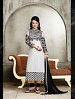 THANKAR NEW DESIGNER BLACK AND WHITE STRAIGHT SUIT @ 31% OFF Rs 1421.00 Only FREE Shipping + Extra Discount - Suit, Buy Suit Online, Nazneen, Embroidery, Buy Embroidery,  online Sabse Sasta in India - Semi Stitched Anarkali Style Suits for Women - 3410/20150925