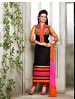 THANKAR NEW DESIGNER ORANGE AND BLACK STRAIGHT SUIT @ 31% OFF Rs 1421.00 Only FREE Shipping + Extra Discount - Suit, Buy Suit Online, Cotton, Embroidery, Buy Embroidery,  online Sabse Sasta in India -  for  - 3415/20150925